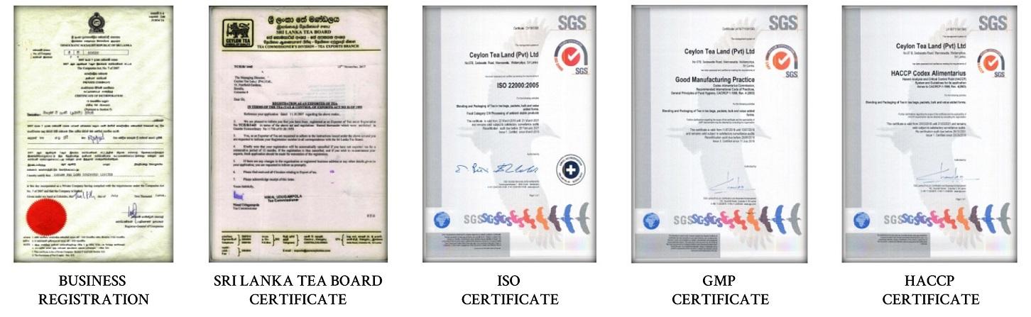 Ceylon Tea Land Quality Certifications — ISO and Export Standards